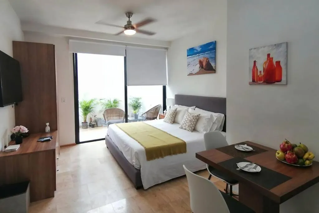 Apartment Menesse 38 Studio King Bed Roof Pool Playa Center Playa del Carmen