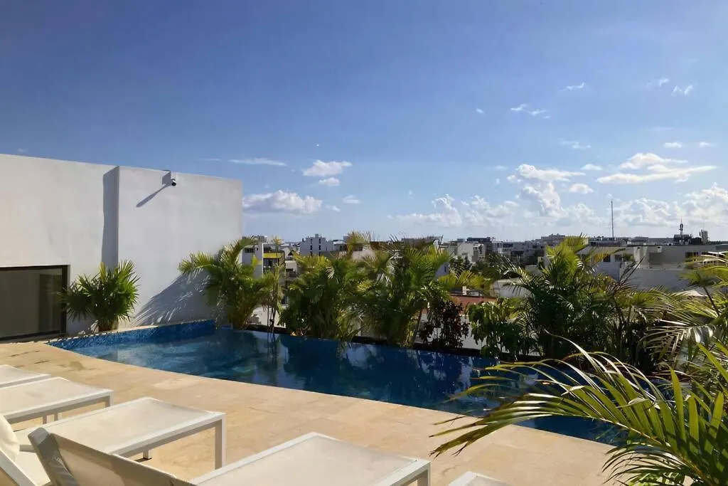 아파트 Menesse 38 Studio King Bed Roof Pool Playa Center 신데 델 카르멘